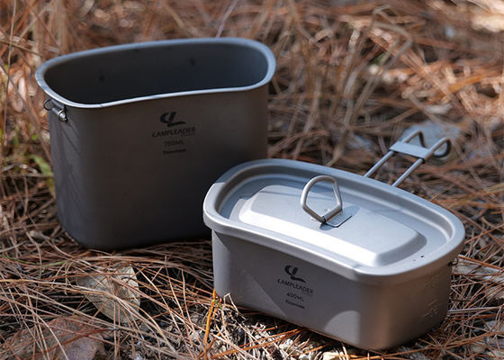 Travel Three Piece Suit Canteen Flat Titanium Bottle 4.5g/Cm3 99.95% Purity
